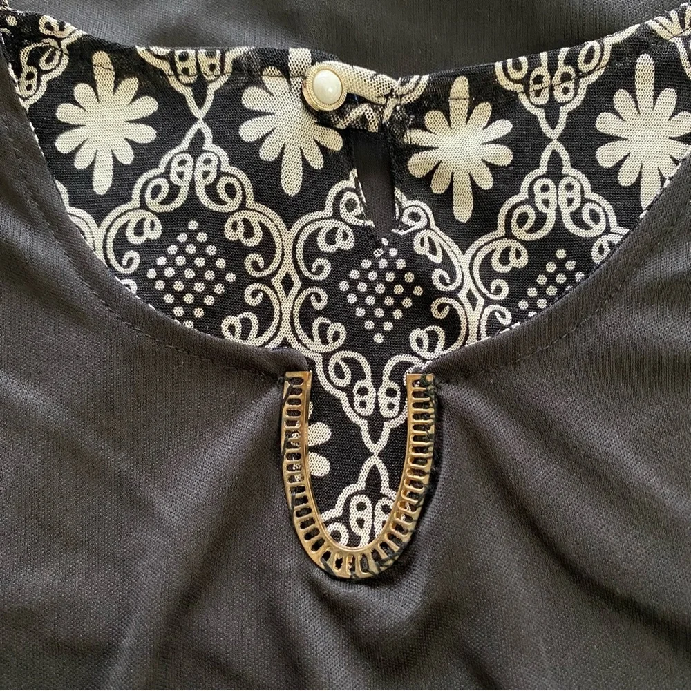 Mesh MIDI dress. Black dress. - Picture 11 of 16